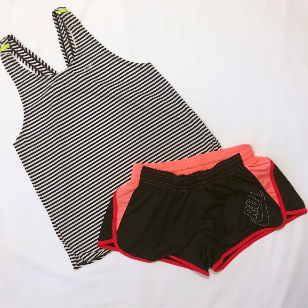 Nike Running Set EUC XS Top SM Bottom